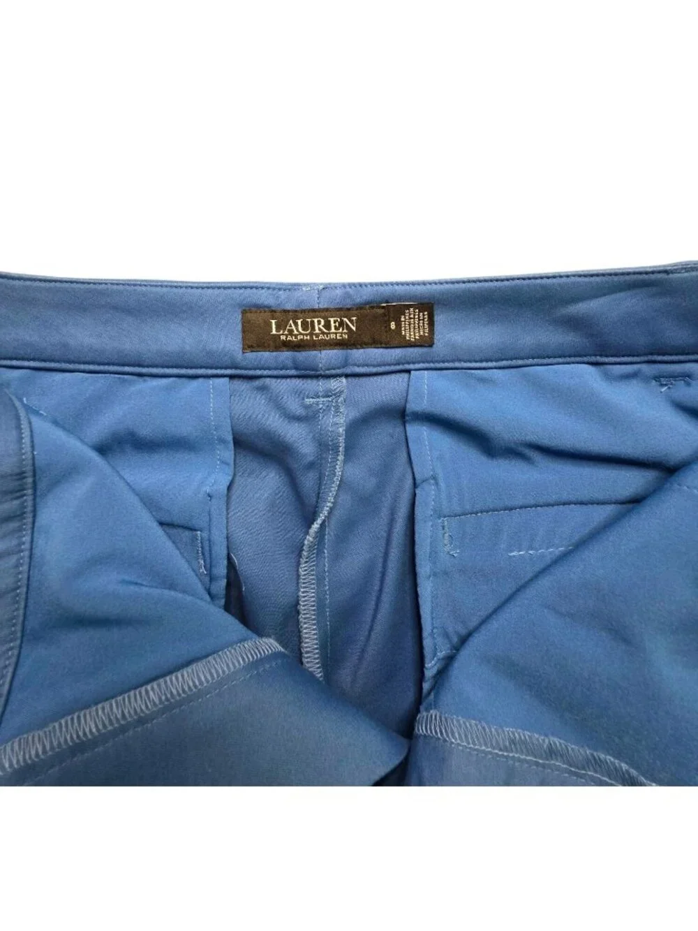 Lauren Ralph Lauren Straight-Leg Trousers Tailored Fit Cotton Blend (SKU#2148)